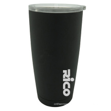 Viaje de acero inoxidable Auto vacío taza 20oz negro tan profesional como el Yeti